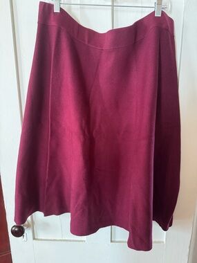 Classic A-Line Skirt in Deep Wine